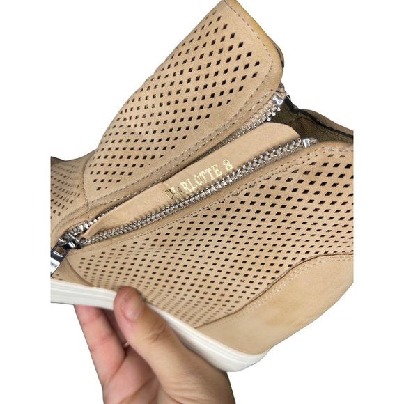 CCOCCI Wedge Booties CHARLOTE Brown Tan Suede 8 - Picture 9 of 9